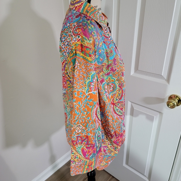 Lauren Ralph Lauren Marble Paisley print top 1XL NWT Women's - Picture 12 of 12